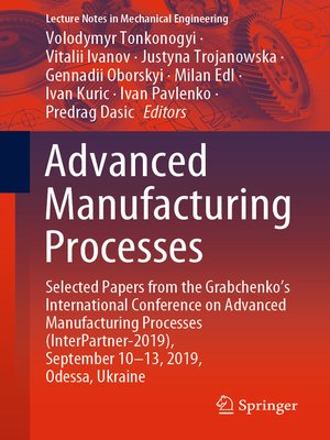 cover image of Advanced Manufacturing Processes